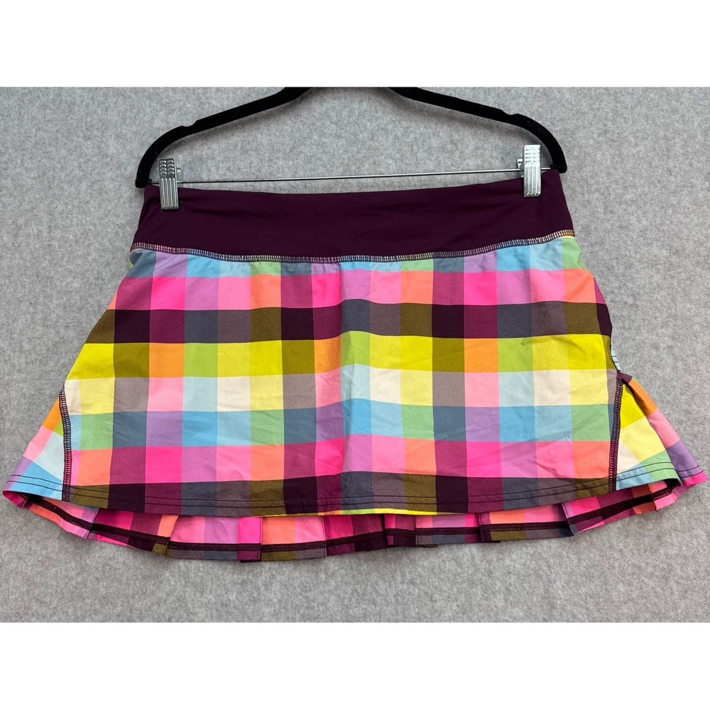 Lululemon Mltcolor Ruffle Skort Pleated Skirt Size 12 (pls read description)